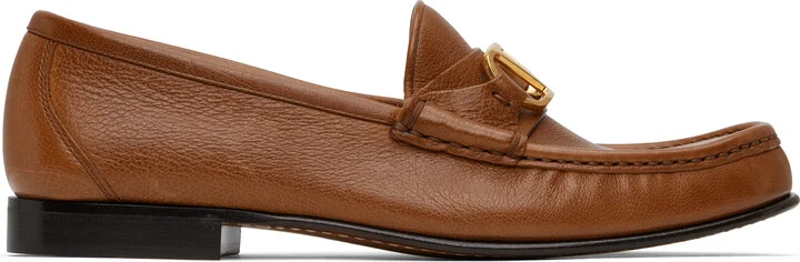 Valentino Garavani Brown VLogo Signature Buffalo Loafers