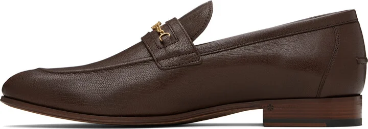 Valentino Garavani Brown VLogo Signature Kidskin Loafers - Image 3