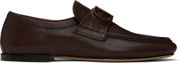 Valentino Garavani Brown VLogo Signature Loafers