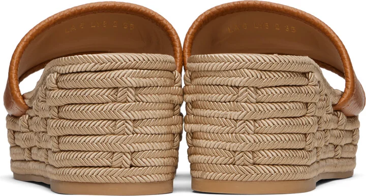 Valentino Garavani Brown VLogo Signature Slide Espadrillas Sandals - Image 2