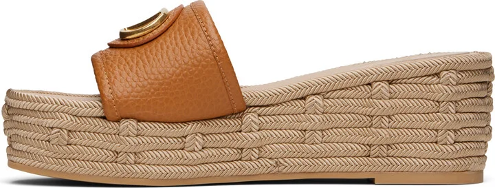 Valentino Garavani Brown VLogo Signature Slide Espadrillas Sandals - Image 3