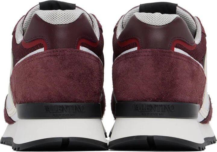 Valentino Garavani Burgundy VLogo Pace Sneakers - Image 2