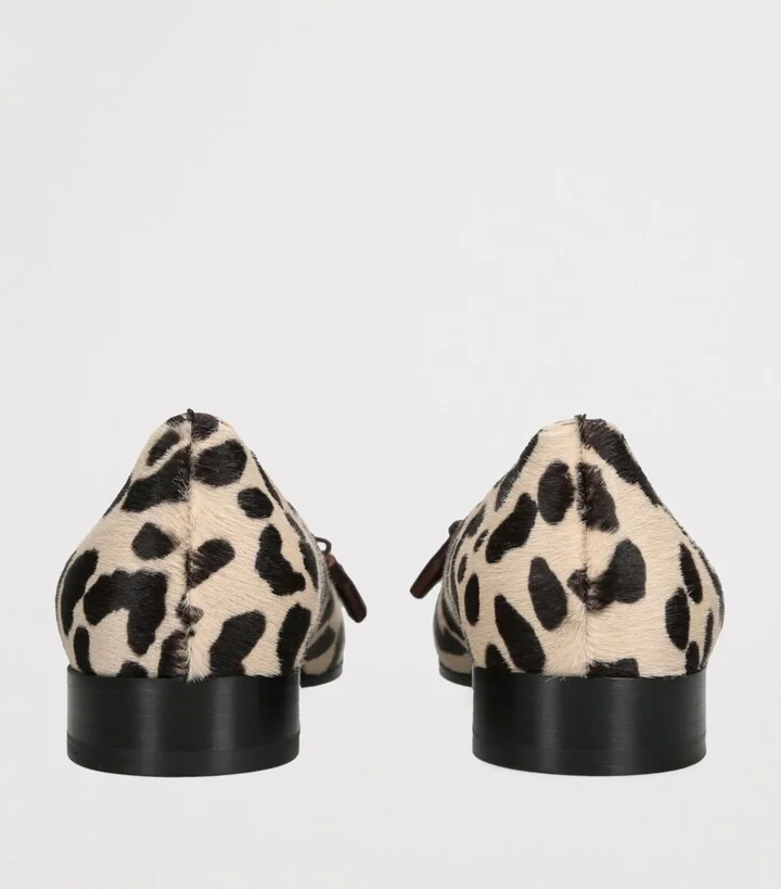 Valentino Garavani Calf Hair Leopard Ballet Flats - Image 2