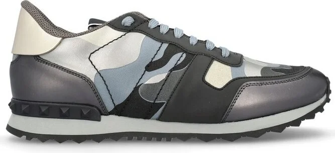 Valentino Garavani Camouflage Rockrunner Lace-Up Sneakers