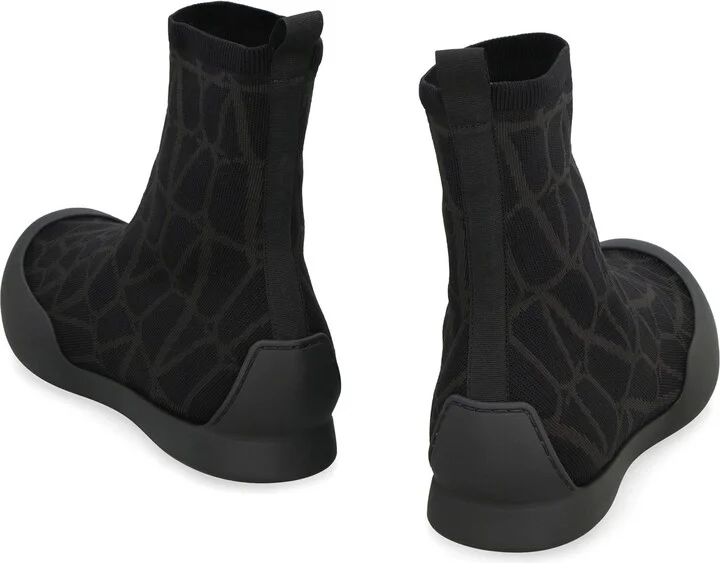 Valentino Garavani Cityshore High-Top Fabric Sneakers - Image 4