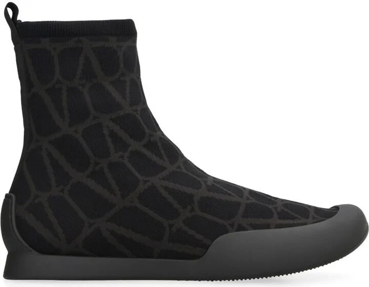 Valentino Garavani Cityshore High-Top Fabric Sneakers