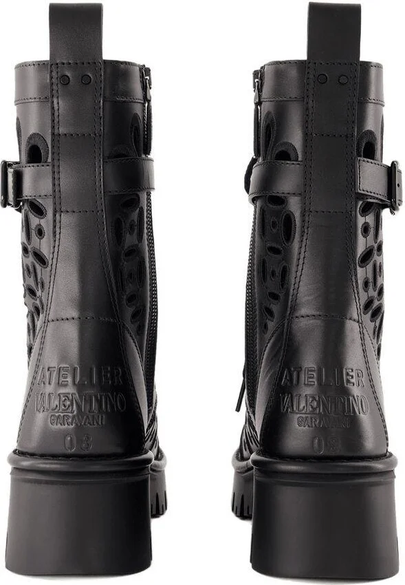 Valentino Garavani Combat Lace-Up Boots - Image 3