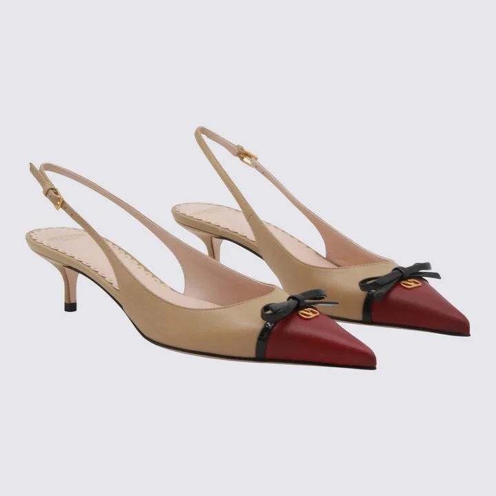 Valentino Garavani Cream Leather Pumps - Image 2