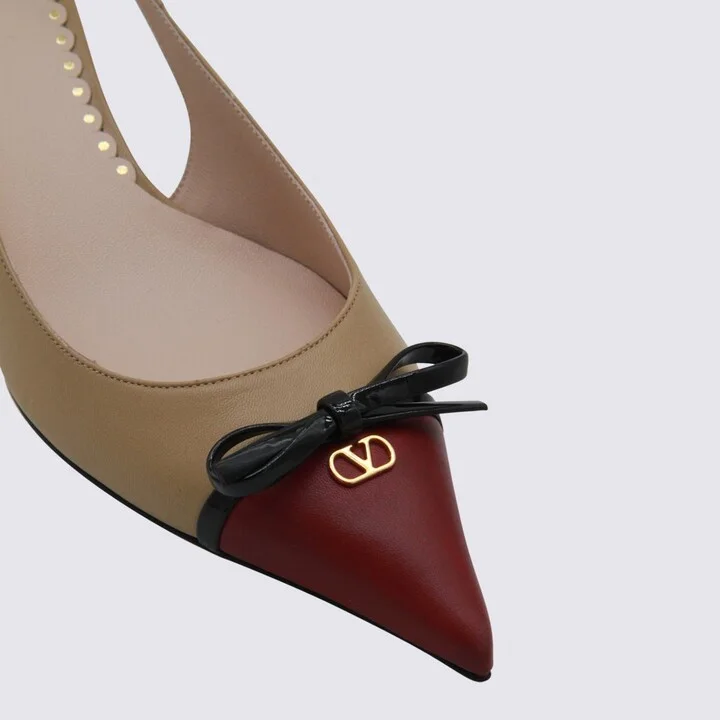Valentino Garavani Cream Leather Pumps - Image 4