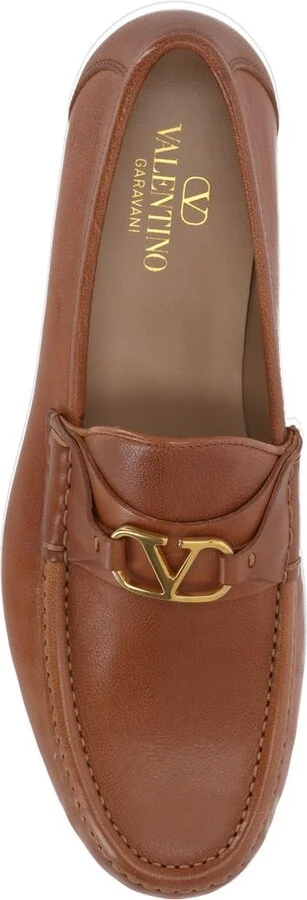 Valentino Garavani Dark Brown Leather Loafers - Image 7
