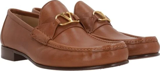 Valentino Garavani Dark Brown Leather Loafers - Image 9
