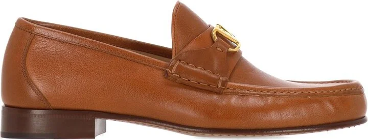 Valentino Garavani Dark Brown Leather Loafers