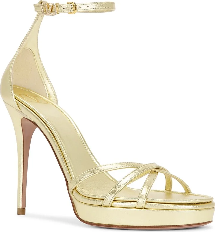 Valentino Garavani Eveninglam Sandal in Metallic Gold - Image 2