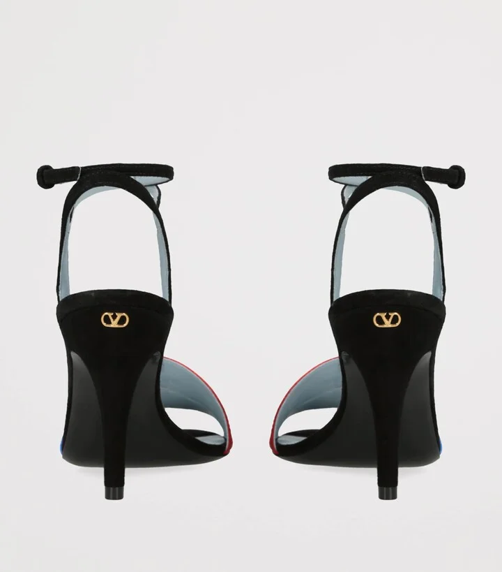 Valentino Garavani Folie Foliage Heeled Sandals 85 - Image 2