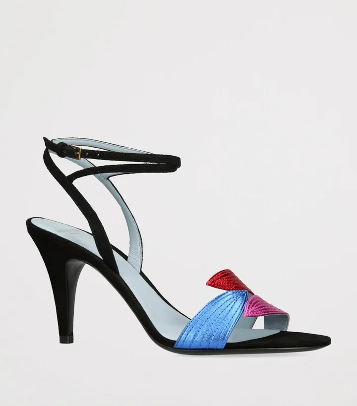 Valentino Garavani Folie Foliage Heeled Sandals 85 - Image 3