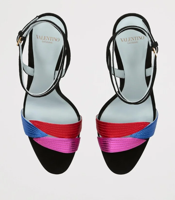 Valentino Garavani Folie Foliage Heeled Sandals 85 - Image 4
