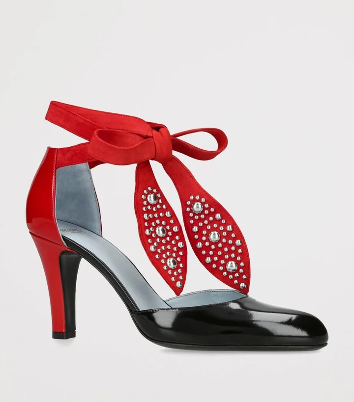 Valentino Garavani FolieFoliage Dorsay Heeled Sandals 85 - Image 3