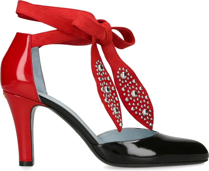 Valentino Garavani FolieFoliage Dorsay Heeled Sandals 85
