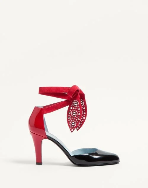 Valentino Garavani Foliefoliage Pumps In Abrasive Calfskin 85Mm