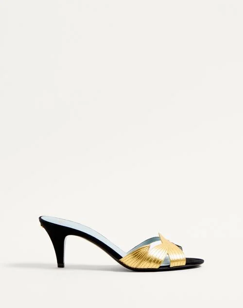 Valentino Garavani Foliefoliage Suede Slide Sandal 65Mm