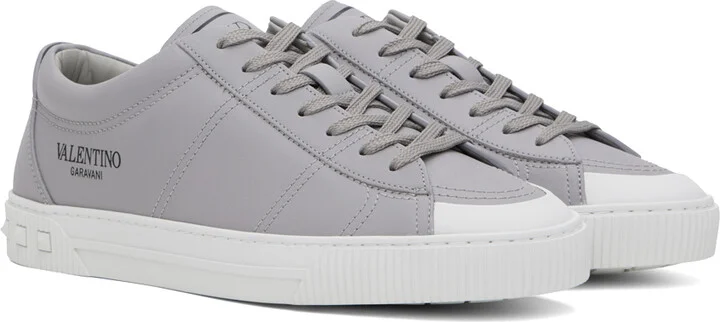 Valentino Garavani Gray Cityplanet Sneakers - Image 4