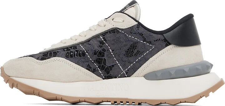 Valentino Garavani Gray Lacerunner Sneakers - Image 3