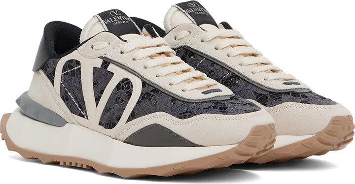 Valentino Garavani Gray Lacerunner Sneakers - Image 4