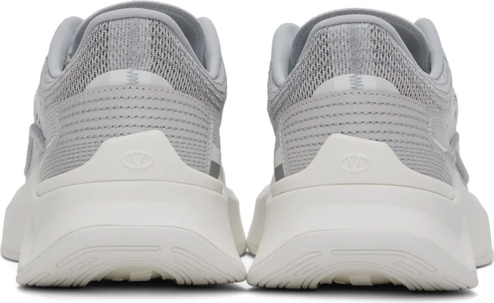 Valentino Garavani Gray Mesh Sneakers - Image 2