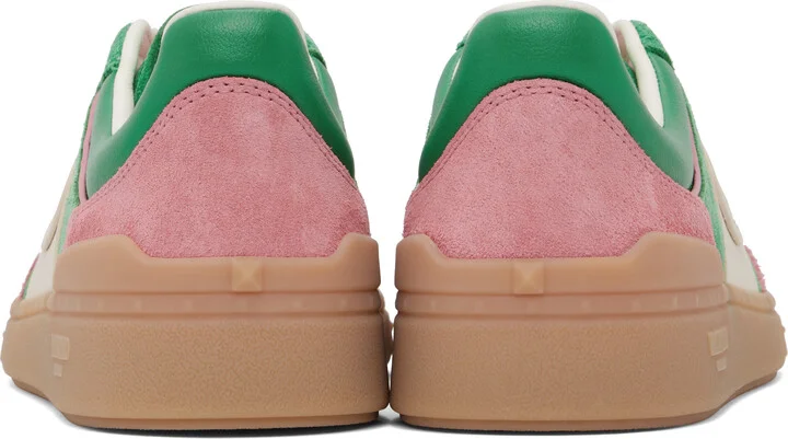 Valentino Garavani Green & Pink Upvillage Crosta Sneakers - Image 2