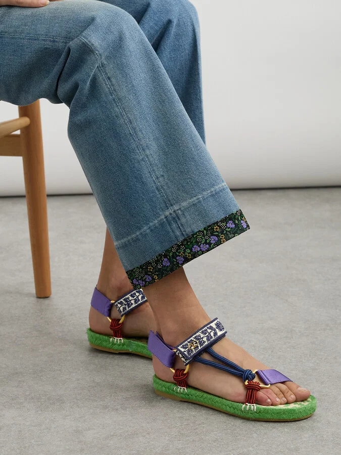 Valentino Garavani - Grosgrain, Cord And Jacquard Espadrille Sandals - Multi - Image 2