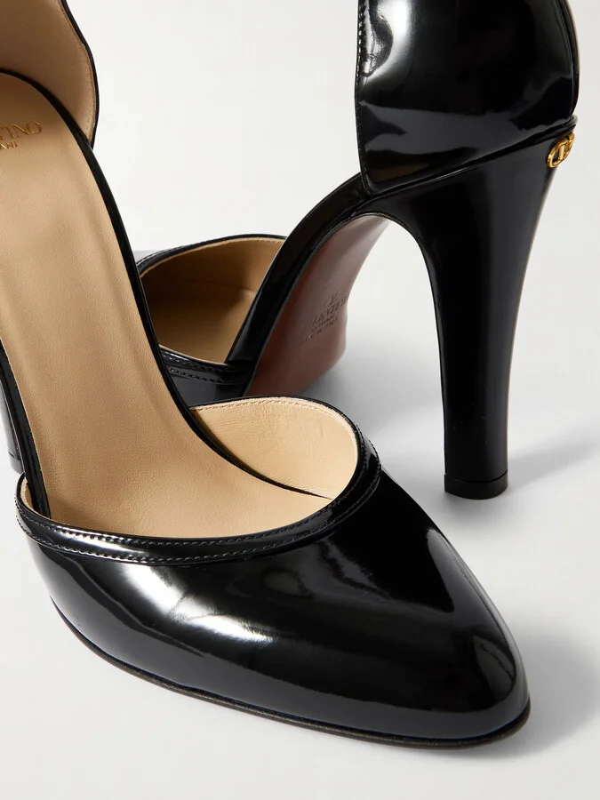 Valentino Garavani - Hi Dolly Patent-leather Pumps - Black - Image 4