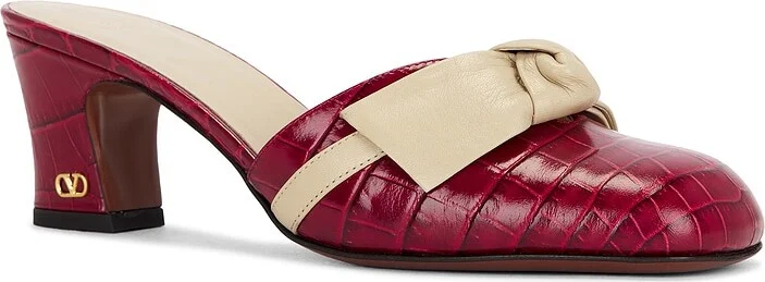 Valentino Garavani Knotty Mule in Red - Image 2