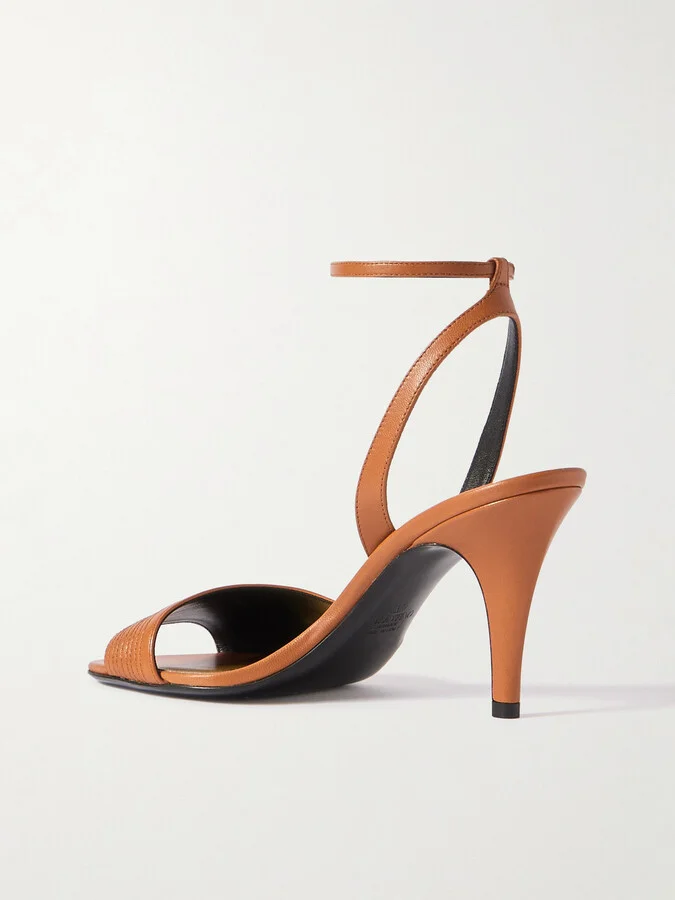 Valentino Garavani - Ladycrush 86 Embellished Leather Sandals - Brown - Image 3