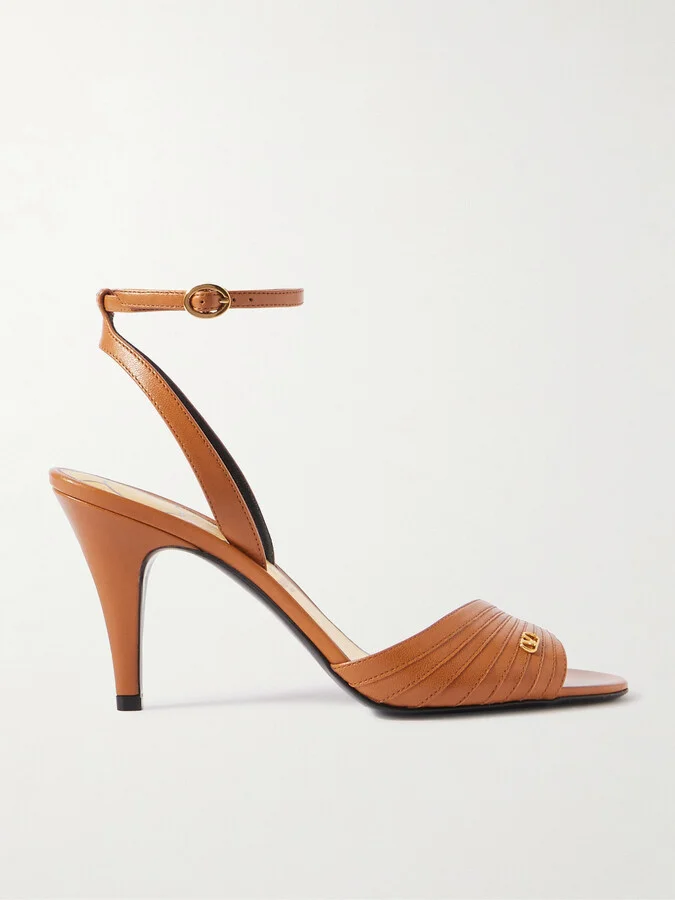 Valentino Garavani - Ladycrush 86 Embellished Leather Sandals - Brown
