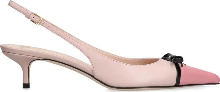 Valentino Garavani Leather Bepointy Slingback Heels 45