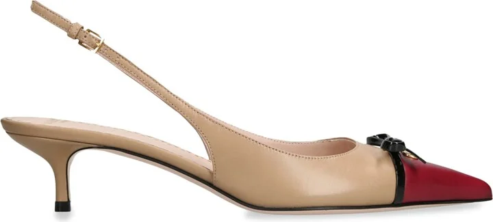 Valentino Garavani Leather Bepointy Slingback Heels 45