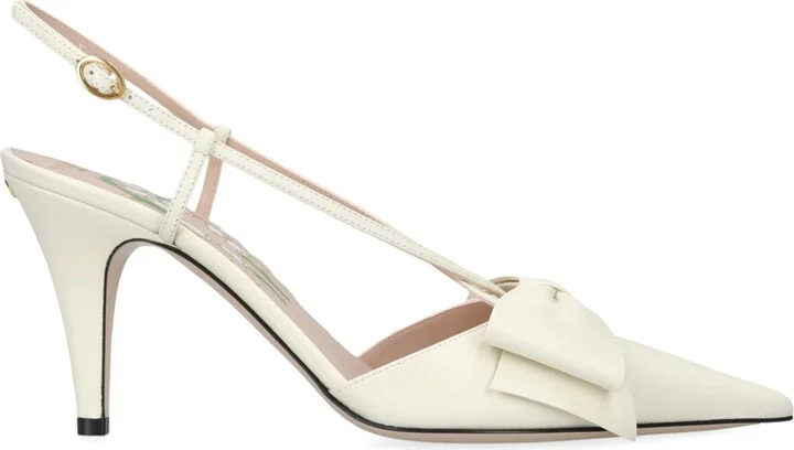 Valentino Garavani Leather Bow-Detail Bowow Pumps 85