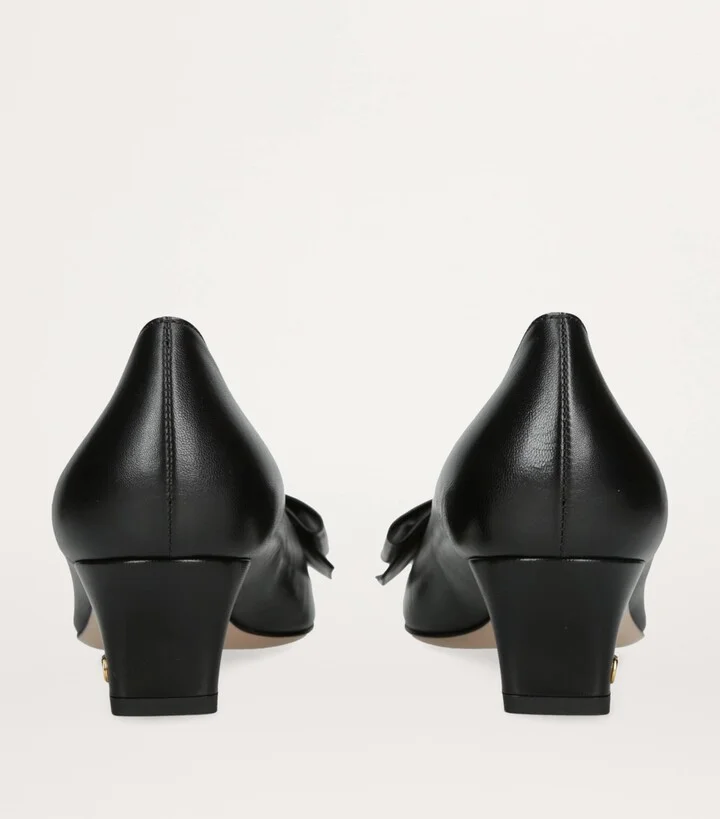 Valentino Garavani Leather Bow-Detail Pumps 45 - Image 2