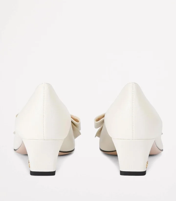 Valentino Garavani Leather Bow-Detail Pumps 45 - Image 2