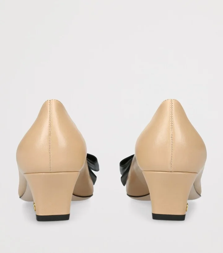 Valentino Garavani Leather Bow-Detail Pumps 45 - Image 2