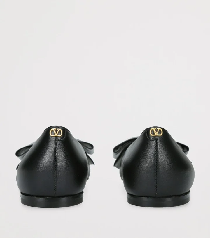 Valentino Garavani Leather Bowow Ballet Flats - Image 2