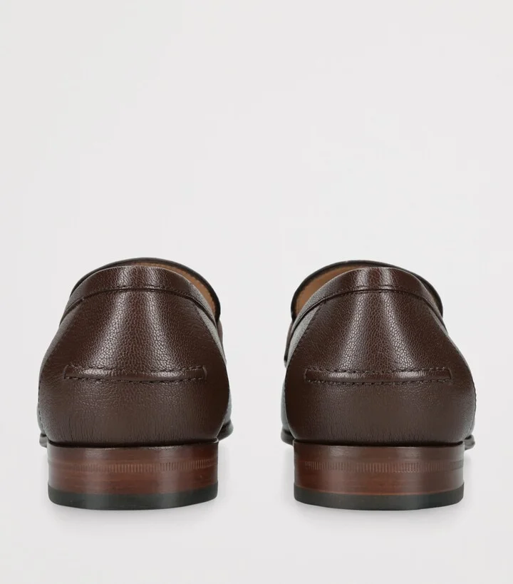 Valentino Garavani Leather Chain-Detail Loafers - Image 2