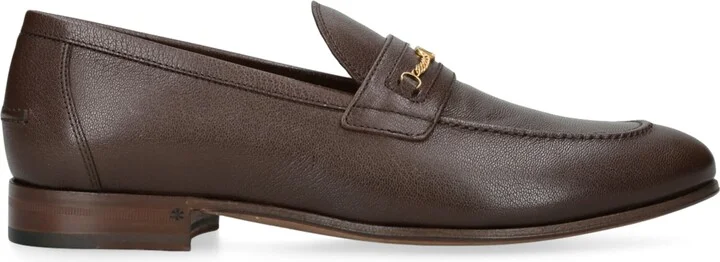 Valentino Garavani Leather Chain-Detail Loafers