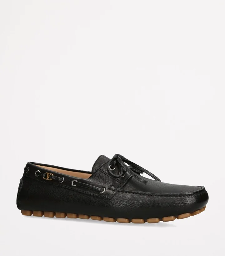 Valentino Garavani Leather Driving Shoes - Image 3