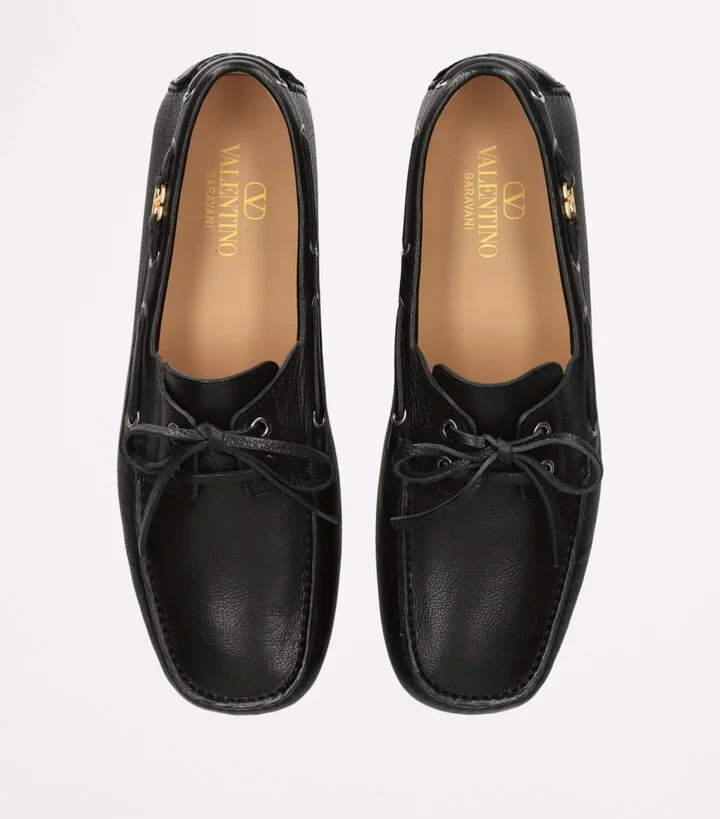 Valentino Garavani Leather Driving Shoes - Image 4