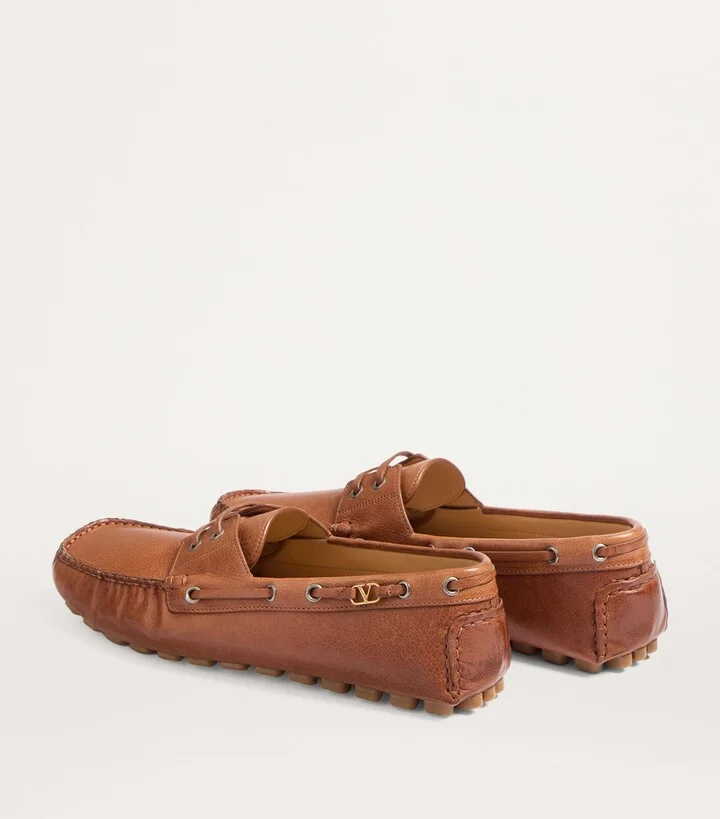 Valentino Garavani Leather Driving Shoes - Image 3