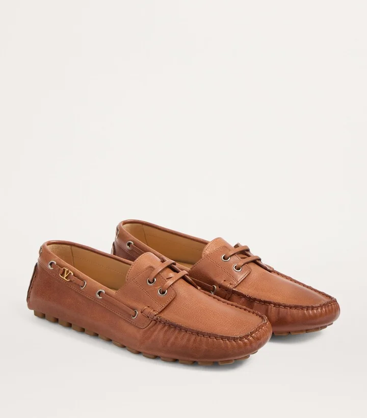 Valentino Garavani Leather Driving Shoes - Image 4
