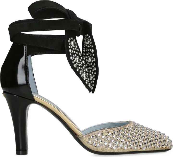 Valentino Garavani Leather FolieFoliage Dorsay Pumps 85