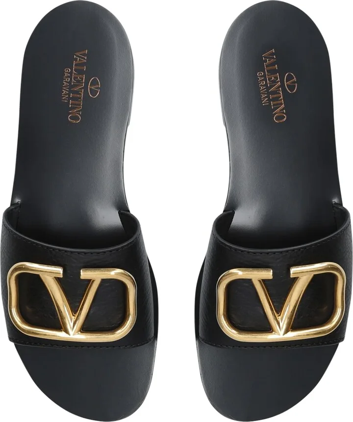 Valentino Garavani Leather Go Logo Sandals - Image 6