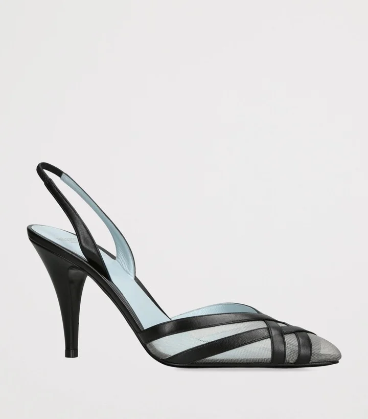 Valentino Garavani Leather ImpuDance Slingback Pumps 90 - Image 3